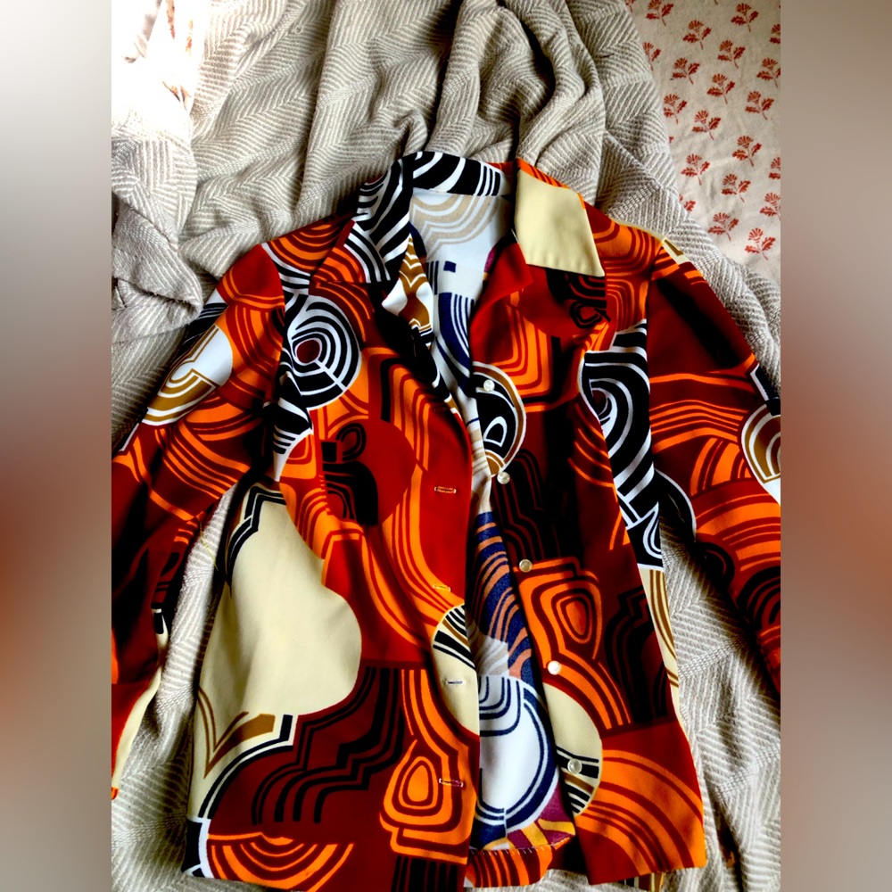 Retro vintage shirt from the 80s disco. Scene